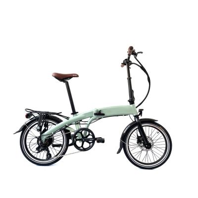 China High quality new arrival built-in battery aluminum alloy 20 inch folding electric bike ebike shimano 7 foldable derailleur for sale