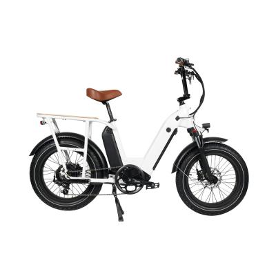 China 2022 aluminum alloy front and basket 48v 500w 750w rear ebike battery electric bike suspension fork cargo bike double fat for sale