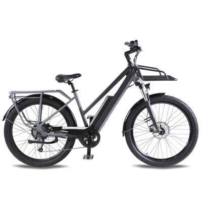 China China aluminum alloy hydraulic brake 700C 250W 36V electric city bike custom adult ebike mid drive with 7 speed inter for sale