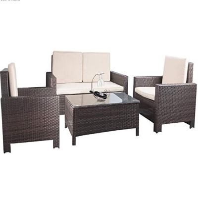 China Garden Set PE Rattan Garden Furniture Set Sectional Outdoor Rattan Sofa Set for sale