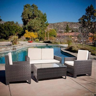 China Garden Set Modern Outdoor Rattan Furniture Garden Wicker Sofa Set for sale