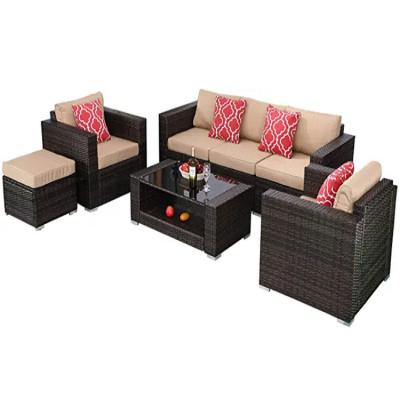 China Garden Set Good Price Patio Furniture Garden Rattan Sofa Set For Outdoor Cane Furniture for sale