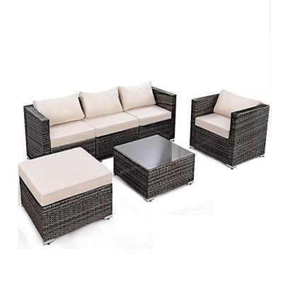 China High Level Patio\Garden Wicker\Outdoor Patio 6 Piece Sofa Sets Outdoor Rattan Furniture for sale