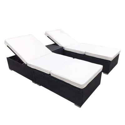 China Modern Wicker Beach Sun Bed Set Outdoor Rattan Furniture Sun Sofa for sale