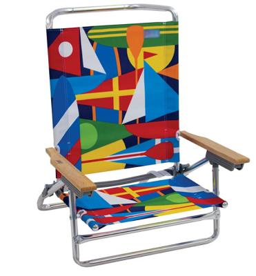 China Fishing Chair Promotional Custom LOGO Printed Sea Folding Beach Chair for sale