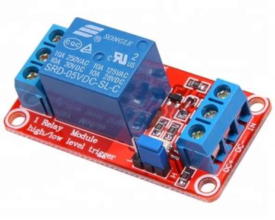 China Red 5V One 1 Channel Relay Module Panel Shield With Relay Channel 5V Trigger 1 Optocoupler Support Module High And Low Level 50mm*26mm*18.5mm (L*W*H) for sale