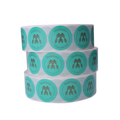 China Vinyl Waterproof Custom Label Around Plastic Self Adhesive Paper Printing Logo Waterproof Label Roll Stickers for sale