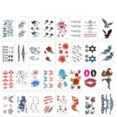 China Waterproof Temporary Feature Full Arm Lucky Flowers Anti Mold Lucky Flowers Anti Mold Tattoo Adhesive Sticker for sale