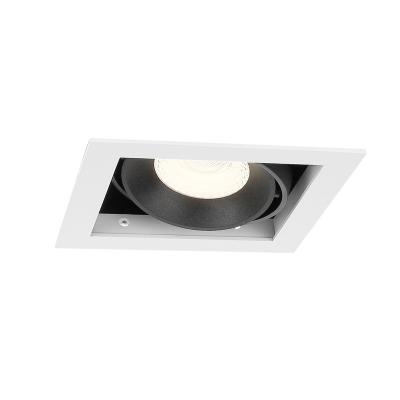 China Downlights Single Head Square Aluminum Recessed Grille Cob Led Downlight For 10W And 15W Dimmable for sale