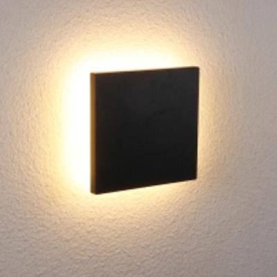 China 12W Rectangle Modern Classic Aluminum Cube Black IP65 Wall Bracket Light Fixture Outdoor For Corridor Square Water Proof Wall Light for sale