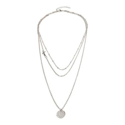 China European And American Environmentally Friendly Cross And Medallion Multilayer Alloy Simple Pendant Necklace for sale