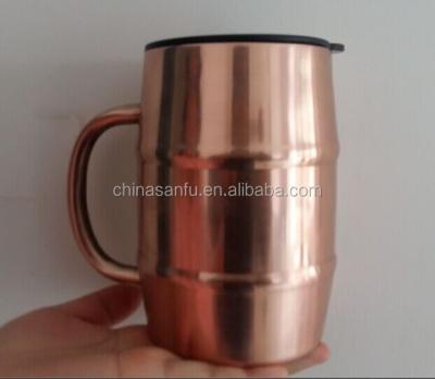 China Double Wall Stainless Steel Sustainable Beer Mug And Copper Mug for sale