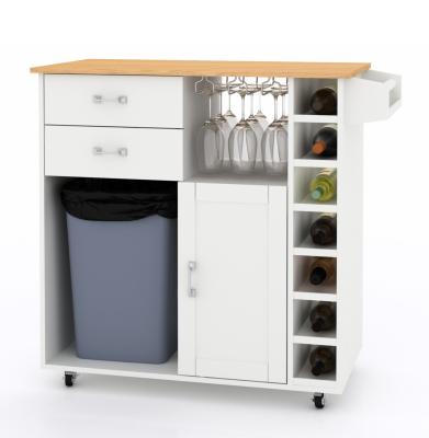 中国 Drawers Movable Kitchen Island Home / Commercial 7 Foot Kitchen Island With Seating 販売のため