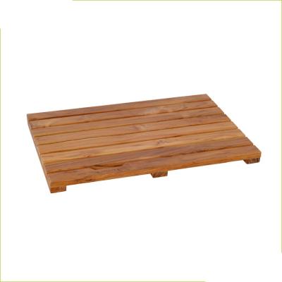 China Space Saving Anti Slip 3.6cm Thickness Teak Bathroom Floor Mat for sale