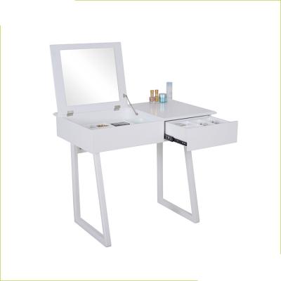 China Bedroom  Two Felt Lining Drawers 3mm Mirror Wooden Dressing Table for sale