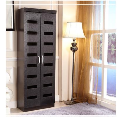 China 1.73M 8 Layers MDF Mirrored Shoe Cabinet With Ventilation Holes for sale