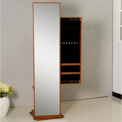 China Retro Rotatable 172cm Coat Rack Mirror Jewelry Armoire for sale