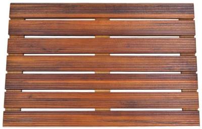 China MDF OEM Square Teak Wood Mat 53cm Width Teak Non Slip Mat for sale