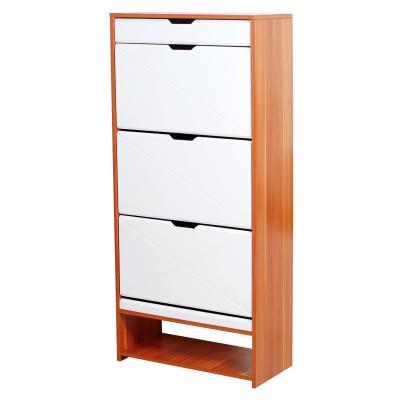 China MDF Melamine Height 147cm Woodwork Shoe Cabinet 0.097m3 CBM for sale