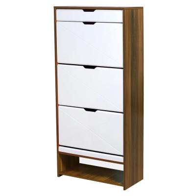 China Extendable 3 Layer Wooden Shoe Rack Cabinet Ironing Stand Solid Wood Shoe Cupboard for sale