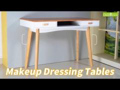 Solid Wood Computer Makeup Dressing Tables MDF Board With 2 Drawers