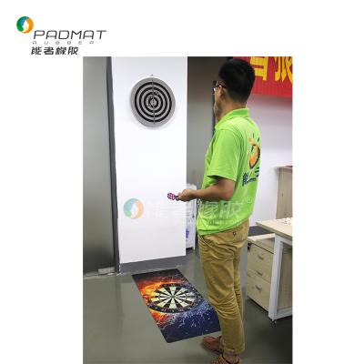 China Multifunctional Anti-Slip Custom Design Anti-Slip Dart Logo Door Mat Rubber Dart Board Floor Mat for sale