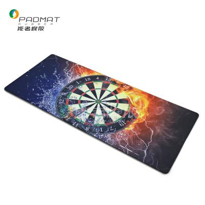 China Custom Printed Adhesive-Protective Pile Dart Board Anti Slip Rubber Base Floor Mat for sale