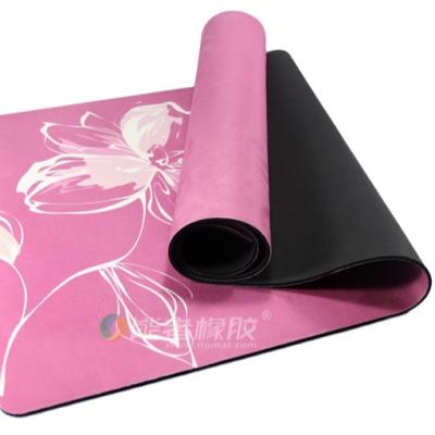 China Suede/Microfiber anti-slip surface printing yoga mat, eco-friendly custom printed yoga mat manufacturer for sale