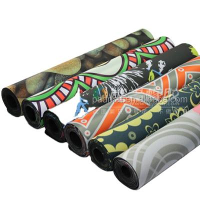 China Non Slip Floor Velvet Fabric Sublimation Yoga Mat, Digital Printed Yoga Mat, Durable Eco Round Yoga Mat for sale