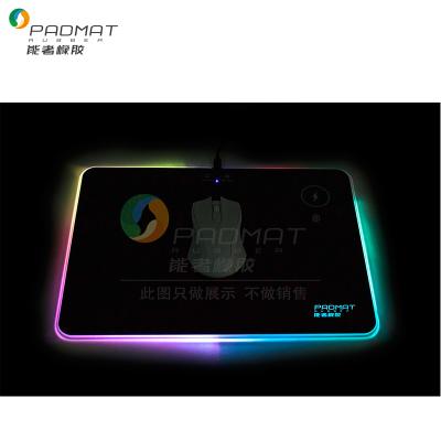 China HEATER 7 Colos Led USB Mousepad With Wireless Charger For Phone RGB Mouse Pad for sale