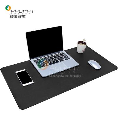 China PASSIONATE Double-Sided Multifunctional Desktop Protection Leather& Cork Surface Large Desk Writing Mat Keyboard Mouse Pad for sale