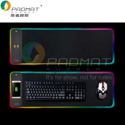 China HEATER wireless charger large RGB led gaming mouse pad for cell phone or mouse pad for computer for sale