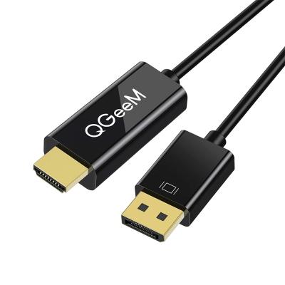 China LAPTOP Displayport to HDMI Cable 6ft, QGeeM DP to HDMI Adapter 1080P@60Hz with Gold Plated Compatible with MacBook Pro, MacBook Air for sale