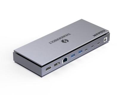 China USB3.0 5Gbps High Speed ​​Intel Certified Thunderbolt 4 Mating Statationk With PD60W 40G Date HDMI 4K@60Hz Multiport 15 In 1 USB C Hub for sale