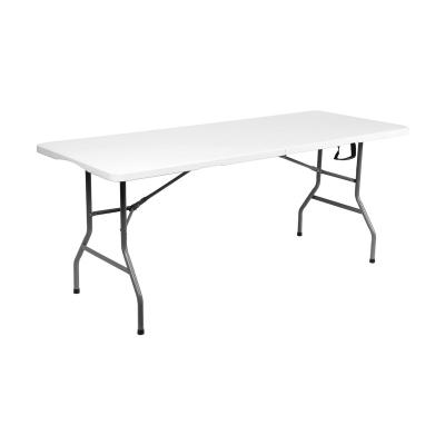 China Modern portable outdoor furniture 6ft white rectangular plastic foldable banquet catering bbq camping picnic folding table for sale