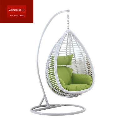 China Leisure Styles high quality single swing chair PE rattan outdoor hanging chair for sale