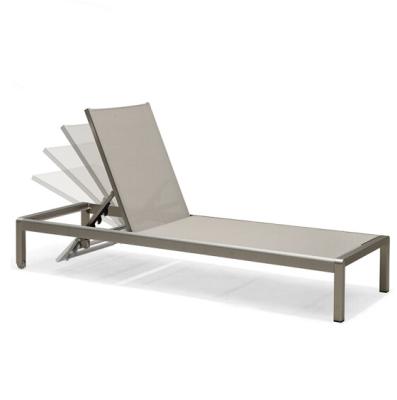 China Modern outdoor furniture aluminum  lounge chair beach swimming pool chaise lounge sofa recliner luxury patio sun lounger for sale