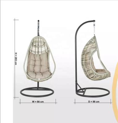 China Leisure Styles new design double swing chair hanging hammocks wicker chair Outdoor Swing Chair for sale