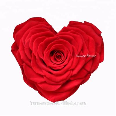 China 2018 New Natural Touch Flower Heart Shape Sale Preserved Roses Forever Represent Love for sale