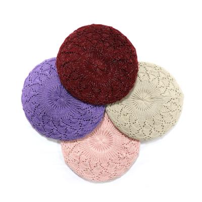 China With Wholesale Custom High Quality Hot Multicolor Metallic Fiber Trend Fashion Beret Hats for sale