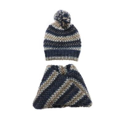 China Medium Winter Autumn Spring Fashionable Multi Color Acrylic Knit Hat Beanie And Snood Set For Women for sale