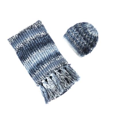 China Special Design Long Fashion Trend Widely Used Winter Scarf And Beanies Hat Sets Women for sale