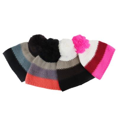 China JOINT Fashionable Customized Customized Unisex Acrylic Winter Autumn Spring Warmly Knit Hat / Beanie With Ponpom for sale