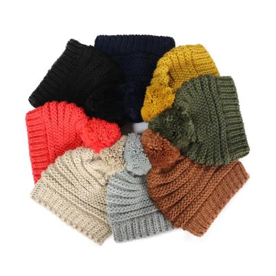 China COMMON Directly Built Newly Sold Warm Beanie Hat Fashionable Knitted Pompom Unisex for sale