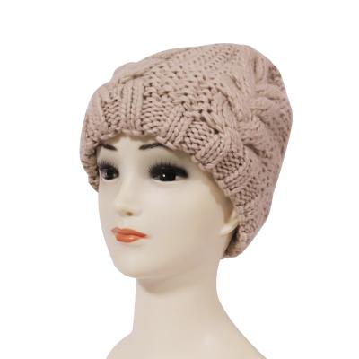 China JOINT Winter Autumn Spring Warmly Fashionable Customized Acrylic Knit Hat / Beanie For Women for sale