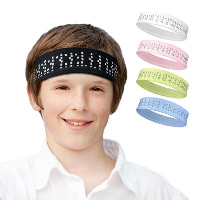 China Absorbs sweat and breaths Fashion Night Reflective Hairband Yoga Hair Band Exercise Fitness Sweat Head Band Running Children Sport Reflective Headband for sale