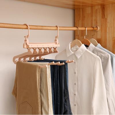 China Horizontal And Vertical Folding Hanger Stored Rack Trouser Double Daily Use Goods Hook for sale