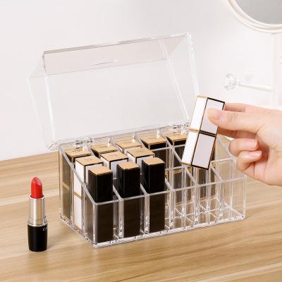 China New Multi-cell Storage Box Girl Skin Care Lipstick Storage Trapezoidal Cosmetic Holder for sale