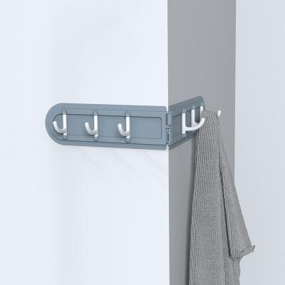 China Universal Foldable Corner Nordic Style Hook Tier 6 Hook Towel Storage Rack Stored for sale