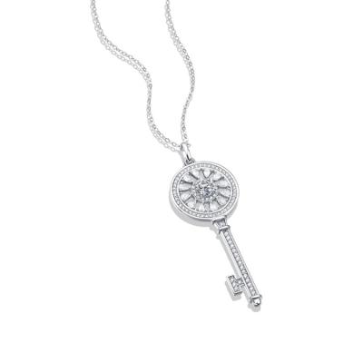 China CLASSIC Design Charm Necklace Pendant Zirconia Lock Pendant For Jewelery Making for sale